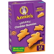 Annie's Organic Cheddar Bunnies Baked Snack Crackers, Original, 7.5 oz