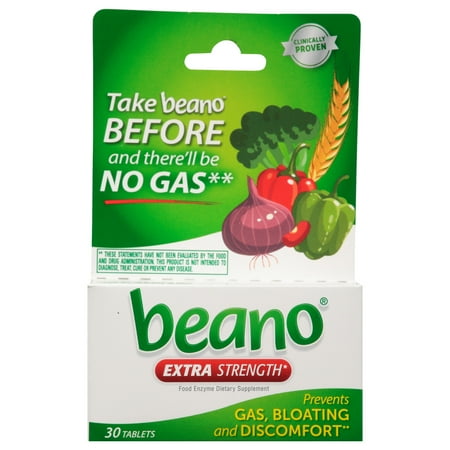 Beano Digestive Enzyme, Gas Prevention & Digestive Enzyme Supplement, 30 Count