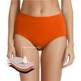 thumbnail image 4 of Dresfit Leakproof Period Bikini Bottom for Teens & Women - Absorbent High Waisted Swimming Trunks Orange M, 4 of 5