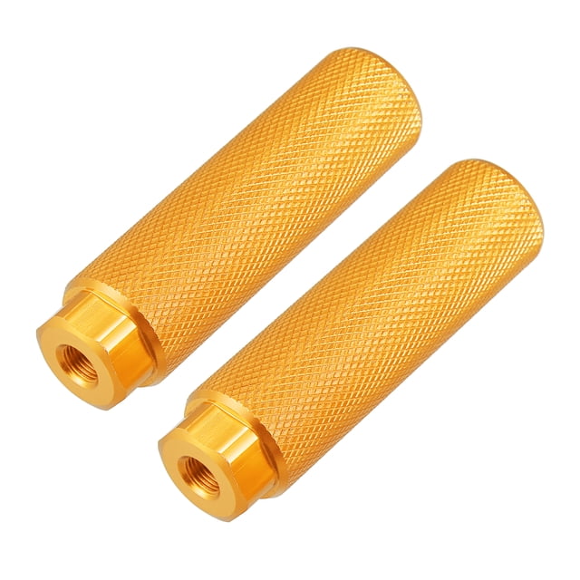 Par Trasero Estriberas Estriberas Reposapiés para Bicicleta Ajuste 3/8 Pulgadas Ejes Amarillo