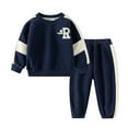 thumbnail image 1 of Sunnyoo Survêtement pour Petits Garçons Chandail en Molleton Graphique à Col Rond Pantalon de Sport, 1 of 3