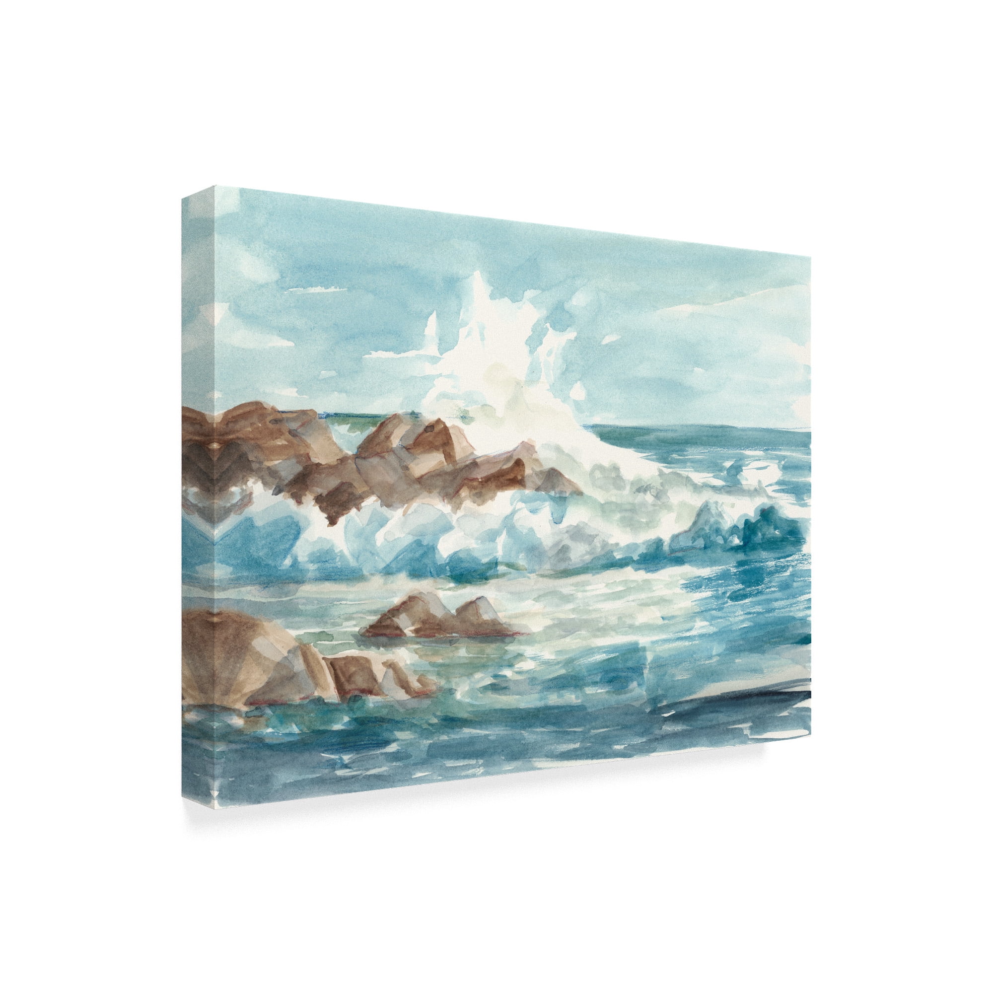 Trademark Fine Art 'Coastal Watercolor I' Canvas Art by Ethan Harper