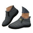 thumbnail image 1 of Leozcaa Bottes d'Hiver pour Femmes avec Doublure Chaude Confortable, Bottillons à la Cheville pour l'Extérieur, à Enfiler, Imperméables, Bottes Courtes, 1 of 9