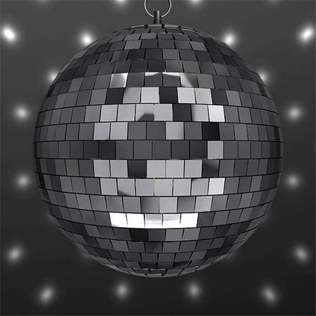 8 Inch Disco Mirror Ball Set with White LED Spotlight and Motor