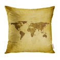 thumbnail image 1 of BOSDECO Beige Old World Map Colorful Abstract Age Ancient Pillow Case Pillow Cover 18x18 inch, 1 of 1