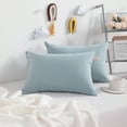 thumbnail image 5 of Flxxie 2 Pack Microfiber Tiny Pillows, Ultra Soft Machine Washable Mini Pillows for Toddler, Travel, Pets, 11"x7", Sea Green, 5 of 5