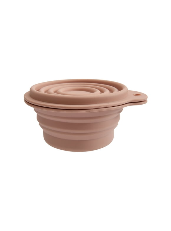 Mainstays Collapsible 14oz Silicone Bowl, Pink Cherry Blossom