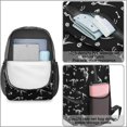 thumbnail image 4 of Black Cartoon Dinosaurs Fossils Pattern 17" Waterproof Oxford School Backpacks for Teens, S-Shape Padded Straps, for School, Travel, Hiking, Camping, 4 of 5