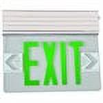 Morris Products 73316 Surface Mount Edge Lit Led Exit Signs Green On Clear Panel White Housing - image 2 of 2