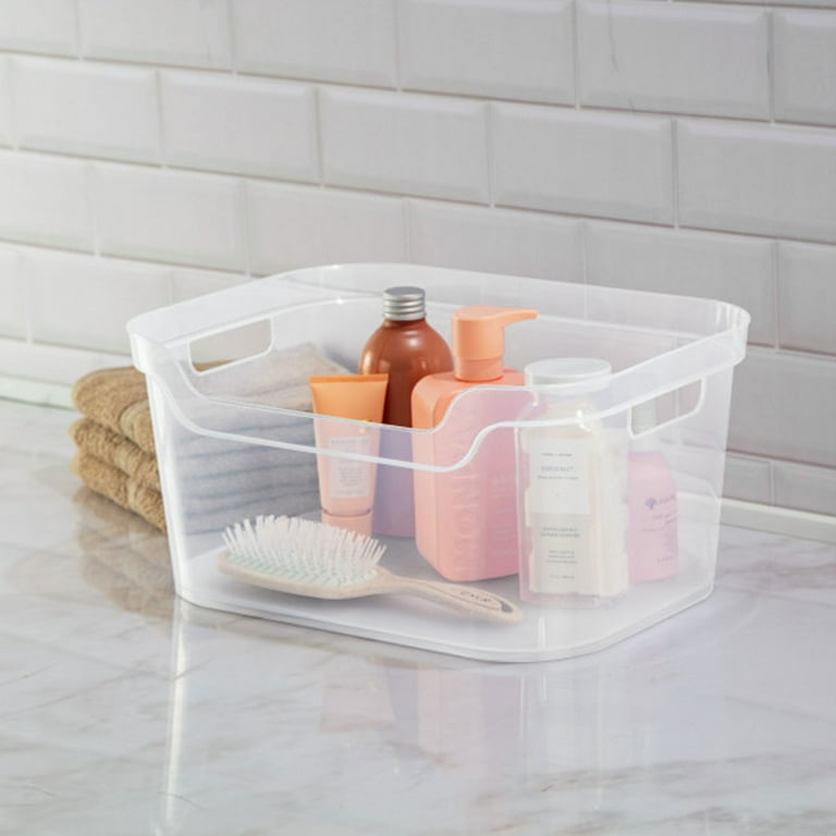 Sterilite Storage Bin, 7x11x14.25 Inch with Carry Handles