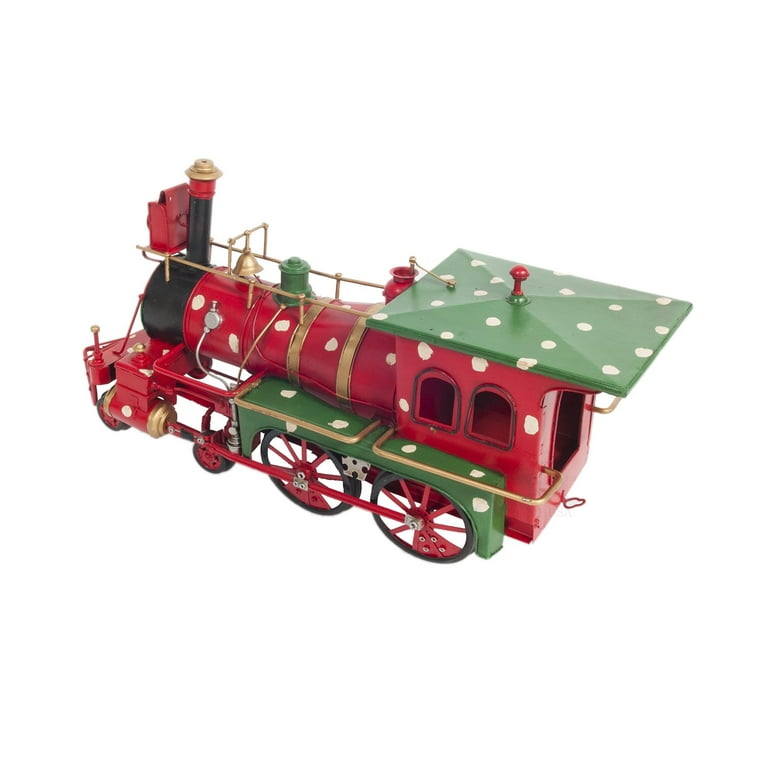Handmade Tin Christmas Train Model Handmade Tin Christmas Train Model