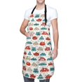 thumbnail image 3 of Goofa Artoon Car Printed Waterproof Apron 33" Chef Aprons for Men Heavy Duty Chemical Work Apron Adjustable Bib Apron, 3 of 9