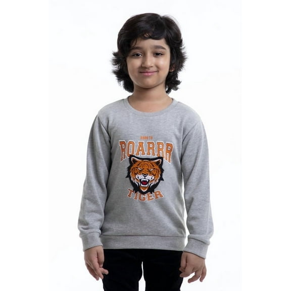 BYB Grey melange color sweat tee