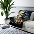 thumbnail image 3 of Happy Halloween Chinese Shar-Pei Witch Pumpkins Bats Cozy Sherpa Blanket Dog Lover Warm Soft Throw Blanket - 13012, 3 of 5