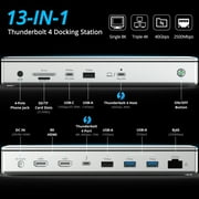 40Gbps Thunderbolt 4 Dock Station, 13 In 1 8K Laptop Dock with Max 96W Charging 2.5G RJ45 for Laptop