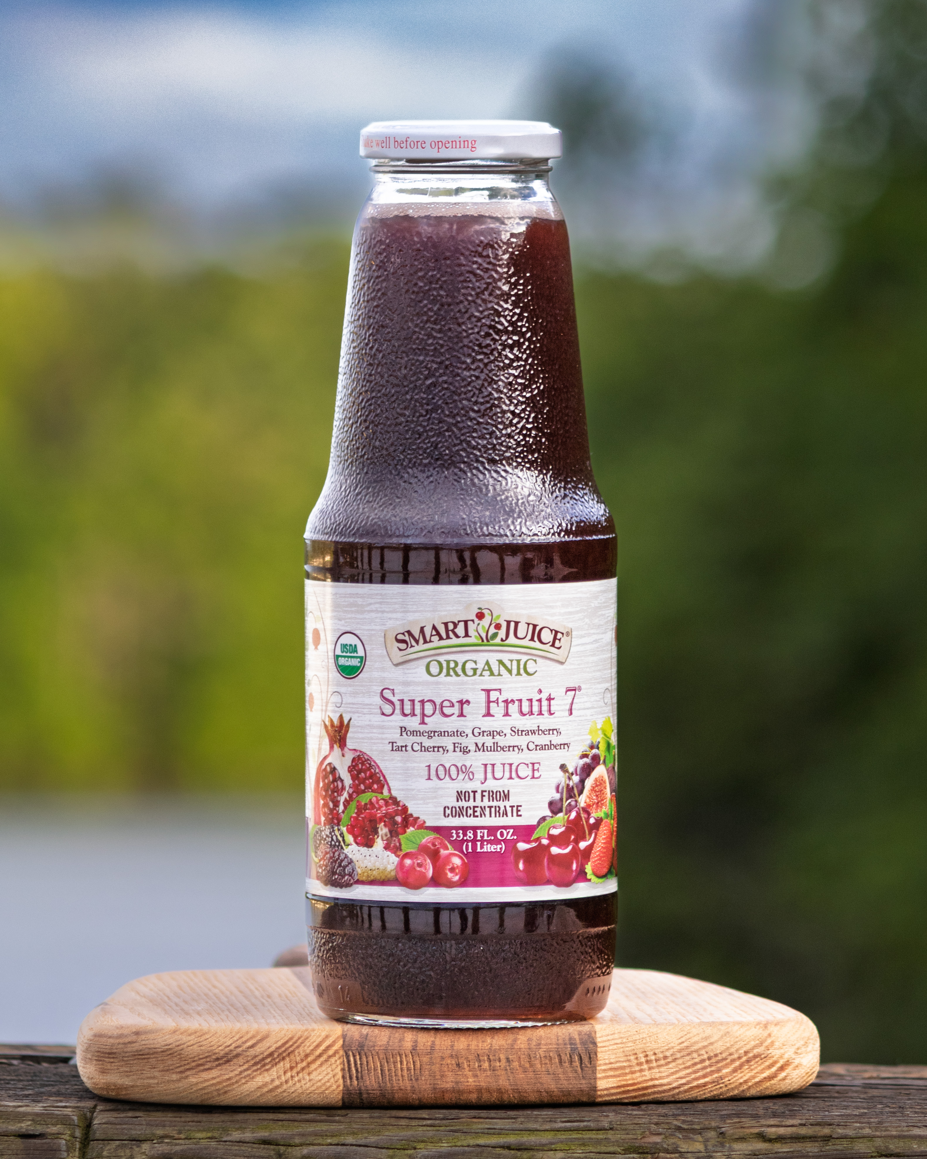 Smart Juice Organic Super Fruit 7 Juice - 100% Juice, Not From Concentrate - 33.8 fl oz (1L) - (Pack of 6)