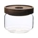 thumbnail image 1 of EeaseMX Tarro de caramelos de 350 ml con tapa de madera, de vidrio transparente de borosilicato de alta calidad, contenedor portátil para granos de alimentos (9 x 7,5 cm), 1 of 7