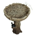 thumbnail image 6 of 23in Tall Outdoor Birdbath with Pedestal - Modern Garden Birdbaths Outdoor Decor for Bird Spa & Birdfeeder, Floor Bird Baths for Garden Patio, Yard, Lawn, 6 of 9