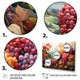 thumbnail image 3 of Designart "Pink Coral Grapes Vineyards painting" Vineyard Metal Wall Decor Set, 3 of 5