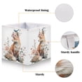 thumbnail image 3 of Foldable Fabric Storage Bin Home Cubes Clothing Organizer Bins Large Collapsible Box Basket for Home Organizer Fox with A Bird, 3 of 7
