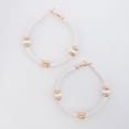 thumbnail image 2 of Howard's Zephyr Bright White Corded Hoop Earrings for Women, 2 of 2