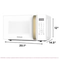 thumbnail image 4 of Horno de microondas retro Frigidaire de 1.05 pies cúbicos, 900 W, blanco/dorado, 4 of 9