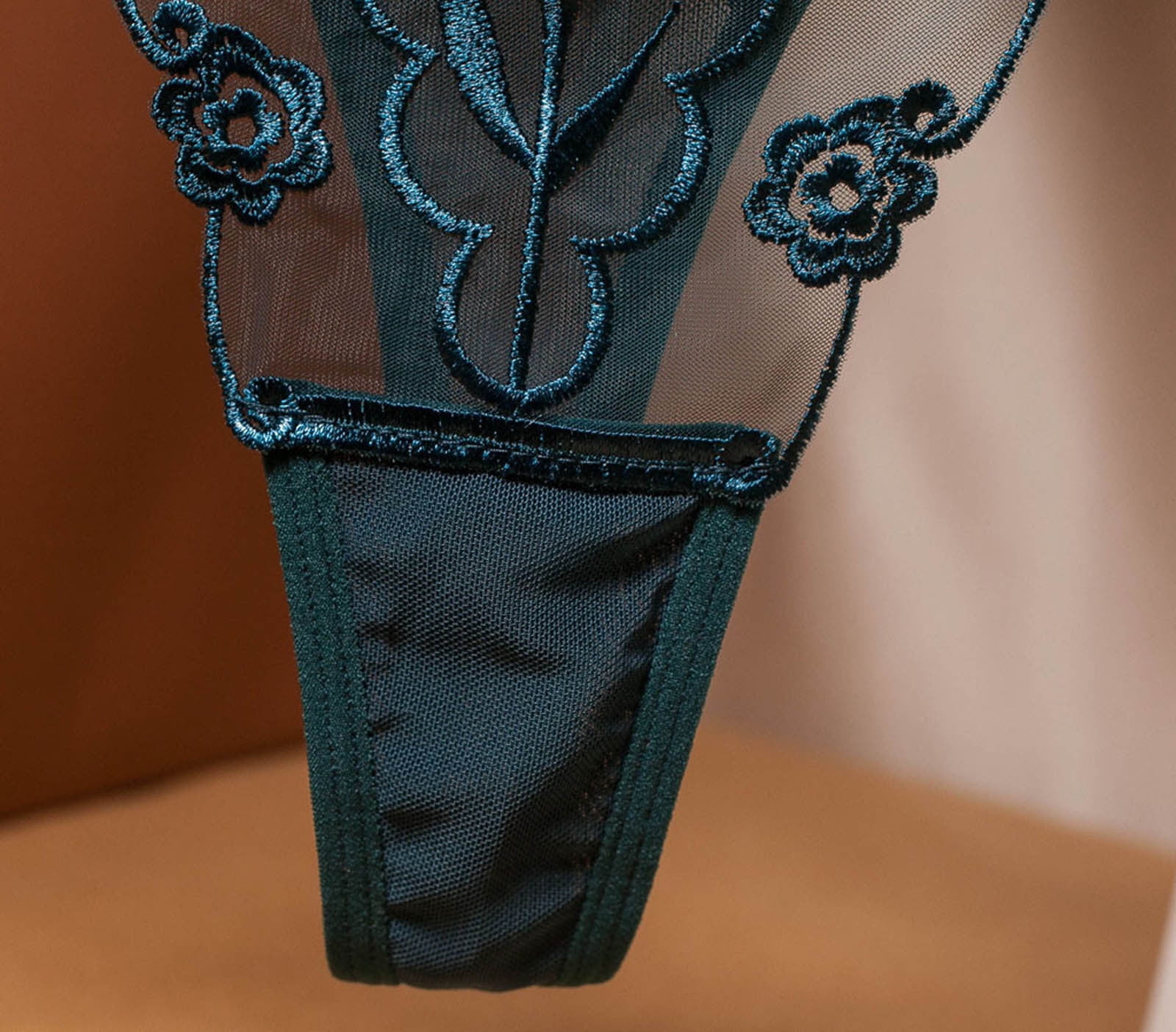 LSLJS Women's Sexy Underwear Embroidered Flowers Cute Girl Gauze
