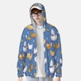 thumbnail image 3 of Pofeuu Chicken Family Print Sun Protection Outdoor Lightweight Full Zip UV Cooling Hoodie Long Sleeve Summer Clothing for Outdoor Hiking-3X-Large, 3 of 5