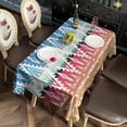 thumbnail image 4 of Rainbow Ethnic Pattern Rectangle Tablecloth 60"x120",Waterproof Polyester Rectangle Table Cloth, Wipeable Spillproof Polyester Tablecloth for Dining, Camping, Indoor and Outdoor, 4 of 6