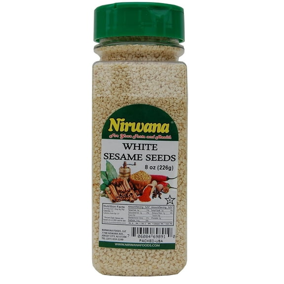Nirwana Premium Raw and Untoasted Sesame Seeds, 8 oz