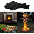 thumbnail image 5 of Oven Mitts,Heat Resistant BBQ Gloves,Silicone Non-Slip Grill Gloves,1472℉ Extreme Heat Resistant,Fireproof Gloves for BBQ,Cooking,Baking,Grilling,Welding, 5 of 8