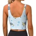 thumbnail image 3 of Haiem Cartoon Turtle Pattern Womens Sports Bra - U Neck Padded Low Impact Yoga Bra Workout Crop Top Gym Moisture-Wicking Workout Vest -Small, 3 of 9