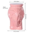thumbnail image 5 of JONATHAN Y Orla 18.5" Modern Bohemian Elephant Ceramic Garden Stool, Pink, 5 of 8