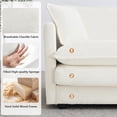 thumbnail image 5 of Luxury 2 Piece Cloud Couches Set, Modern Upholstered Chenille 3 Seater and Loveseat Sofa Set with 9 Pillows for Living Room Bedroom Office Apartment, White, 5 of 7