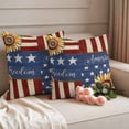 thumbnail image 2 of Independence Day Pillow Covers 2 Pack Stars and Stripe Pillowcase Waterproof Outdoor Throw Pillow Cover for Patio Garden Square Cushion 20”x20”, 2 of 9