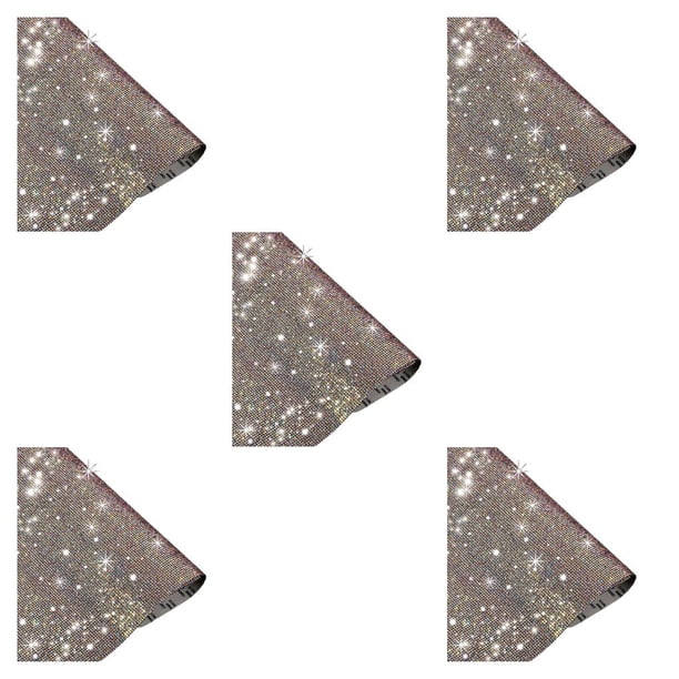 Riwesomey Cinta de diamantes de imitación con adhesivo de buena artesanía, suministros decorativos, decoraciones de coche para teléfono ABcolorido SS6 (24*20CM) 5piezas