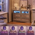 LGHM 2 Piece Bedroom Dresser Set, 6 Drawer Chest Vertical Dresser & 6 ...