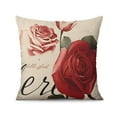 thumbnail image 2 of Vintage Valentine's Day Love Throw Pillow Covers 20"x20", Set Of 4, Linen Study Sofa Cushion Cover Indoor Living Room Home Decor, 2 of 7