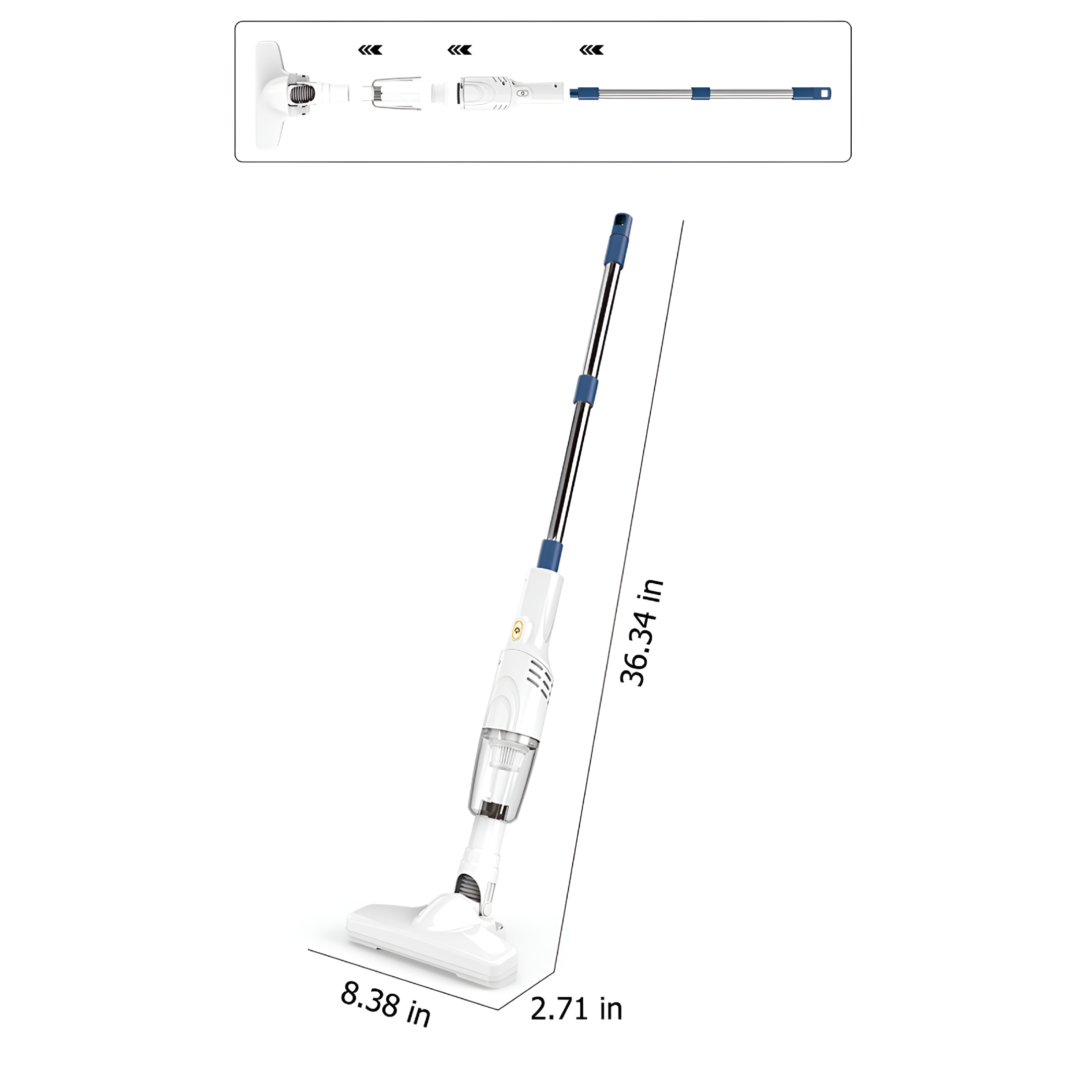 ZEPARO Stick Vacuums&Electric Brooms,Cordless Stick Vacuum Cleaner,Lightweight Vacuum Cleaners for Carpet and Hardwood Floor Pet Hair