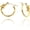 Gold Knot, variant on Chunky Gold Hoop Huggie Earrings for Women – Large Sparkly Rhinestone Crystal Circle Hoops Hypoallergenic Statement Wedding Bridal Prom Jewelry Gift