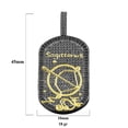 thumbnail image 4 of Custom Baguette Icy Designer Zodiac Sign Pendent 2 Tone Black Gold Finish Sagittarius Archer Astrology Simulated Diamond Tog Tag Charm, 4 of 5