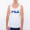 thumbnail image 3 of Fila Men's Tank Top Casual Round Neck Logo Print Sleeveless Athletic Workout Tee, Navy, S, 3 of 3