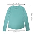 thumbnail image 2 of OUNONA Women's Light Green Loose Fit Workout Top with Sun and Quick Dry for Home & Outdoor Use, Size L, 2 of 7