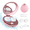 pink, variant on Contact Lens Case with Cleaning Function. Portable Vibration Contact Lens Cleaning Machine with TYPE-C Charger. Pink
