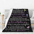 thumbnail image 2 of to My Wife Custom Name Blanket, Gifts for Wife Women from Husband, Personalized Throw Blankets for Couch Travel, Soft Present for Anniversary Wedding Birthday Valentines Christmas, 60"x50", 2 of 5