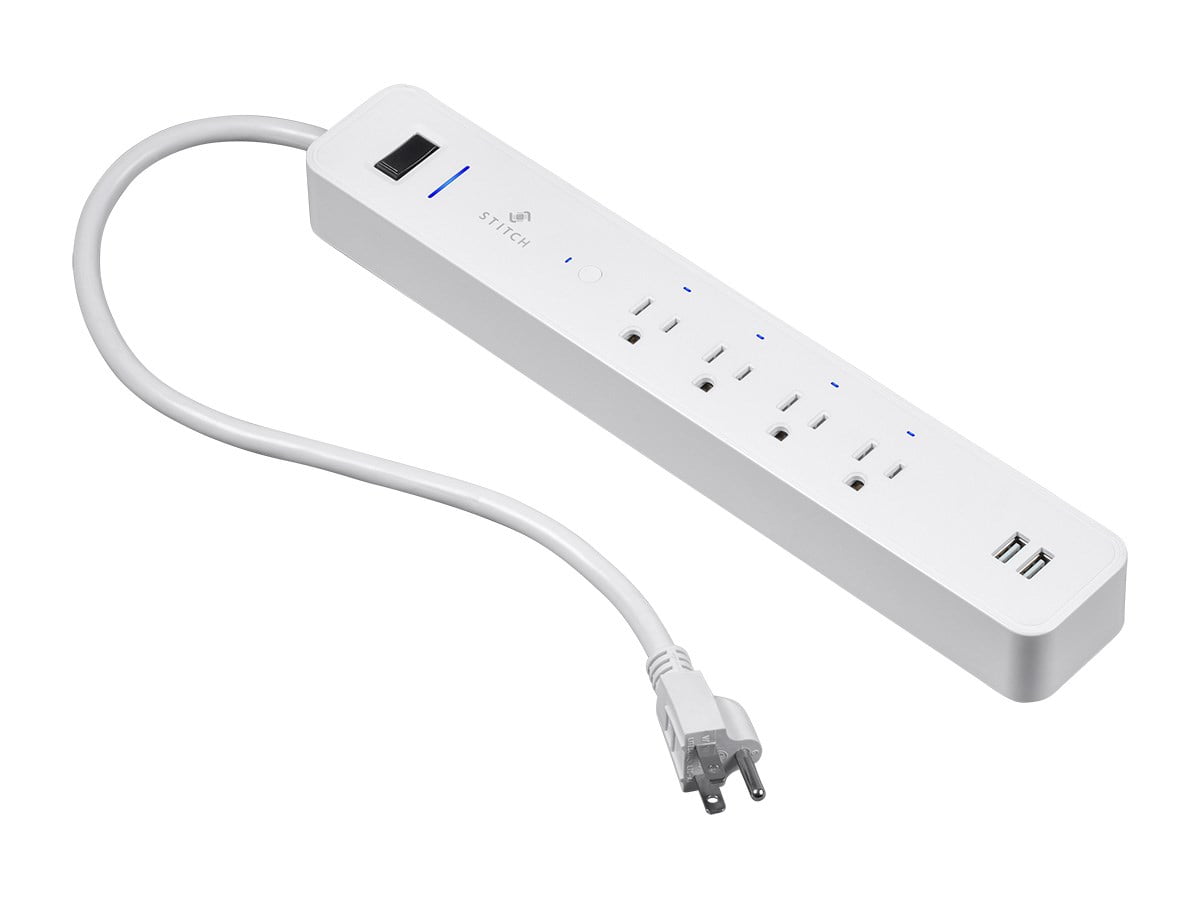 Multiprise Connect/ée KKmoon/® Smart Wi-Fi Power Strip avec 4 Prises 4 Ports USB avec Fonction de Synchronisation Compatible avec Alexa Google Assistant pour le Contr/ôle Vocal Smart Life