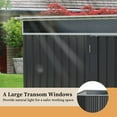 thumbnail image 6 of Sobaniilo 5x3x6FT Outdoor Storage Shed Clearance with Lockable Door Metal Garden Shed Steel Anti-Corrosion Storage House Waterproof Tool Shed (Dark Gray), 6 of 10