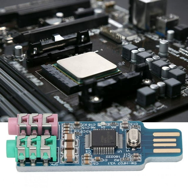 Tarjeta de sonido USB sin controlador CM108 Adaptador de audio externo para computadora portátil