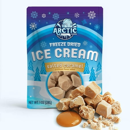 Arctic Farms Freeze Dried Ice Cream that Does Not Melt (Salted Caramel) (1oz)