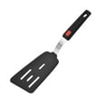 thumbnail image 2 of Yoloke Stainless Steel Spatula, Metal Slotted Turner for Cast Iron Skillet, Thin Blade and Heat Resistant Silicone Handle, Great for Egg, Cookie, Meat, Crep, 2 of 5